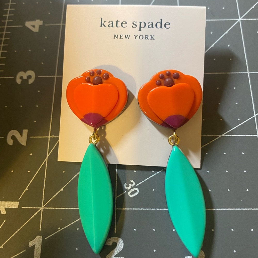 kate spade “Best Buds” Statement Earrings NWT